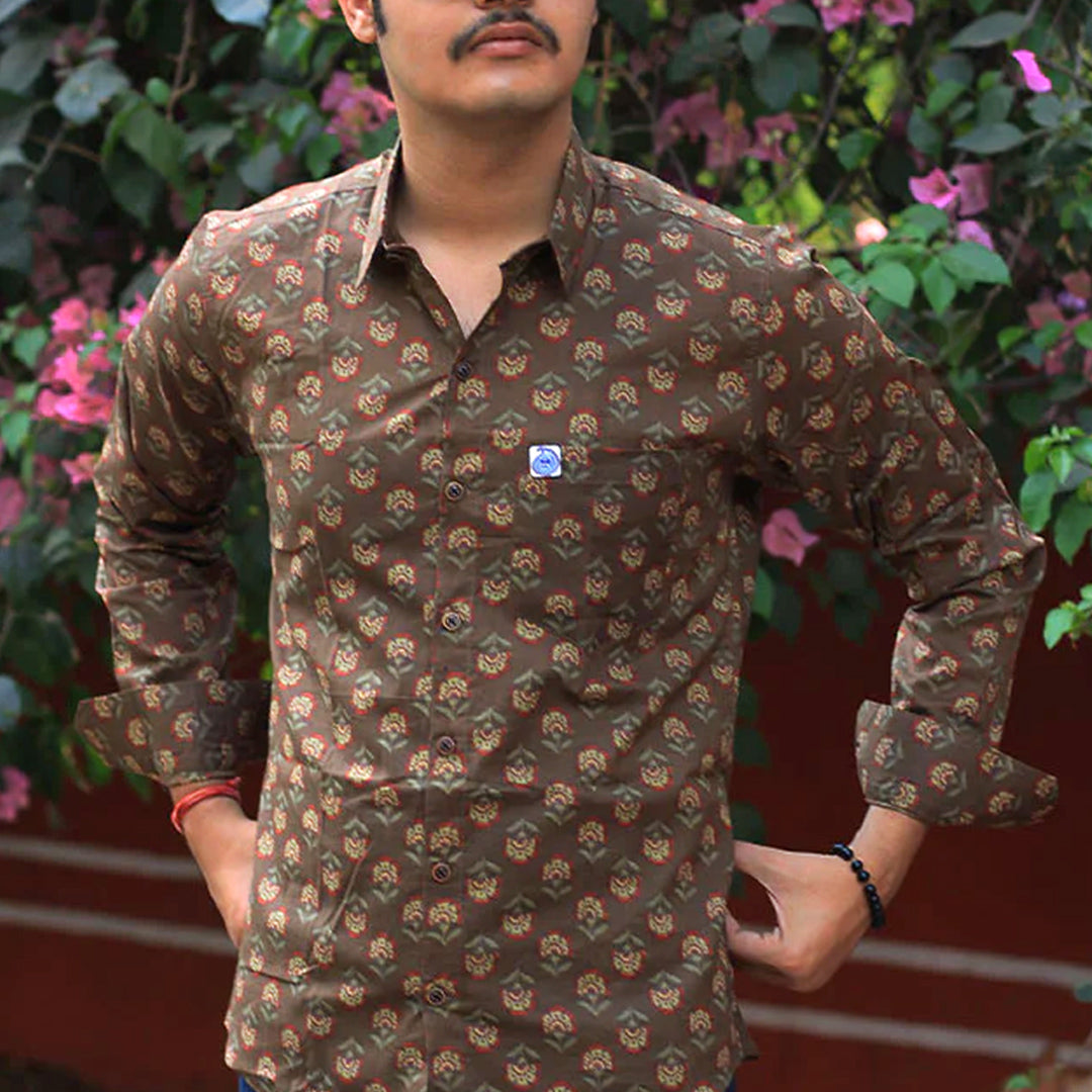 Sanganeri Handblock Print Shirt
