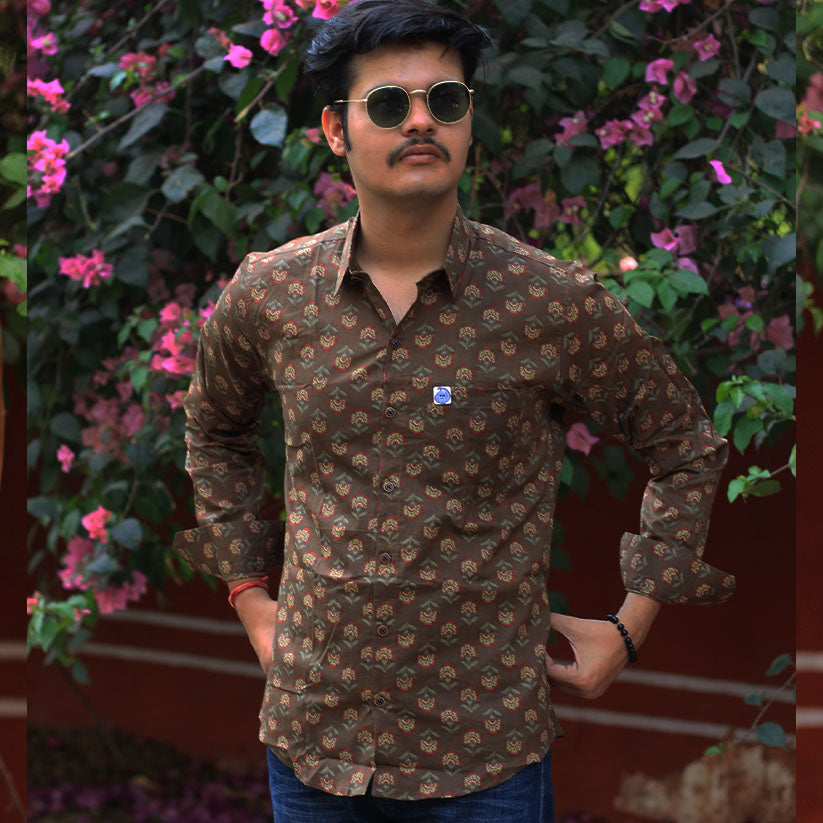 Sanganeri Handblock Print Shirt