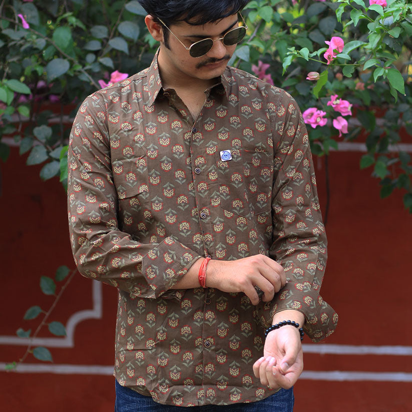 Sanganeri Handblock Print Shirt