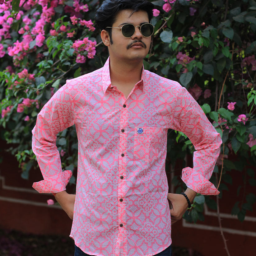 Sanganeri Handblock Print Shirt