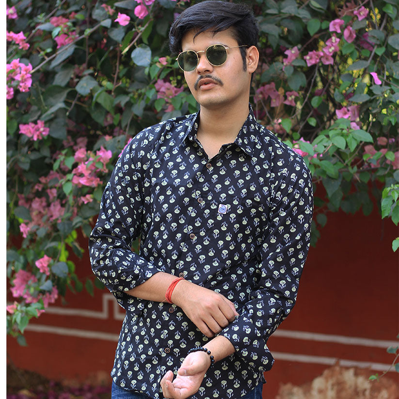 Sanganeri Handblock Print Shirt