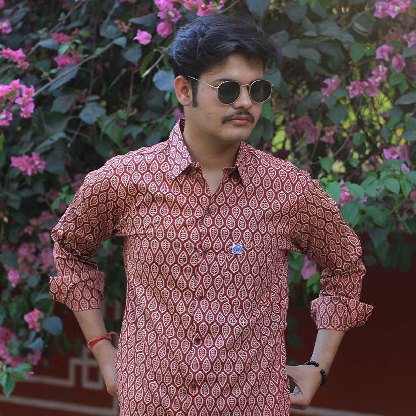Sanganeri Handblock Print Shirt