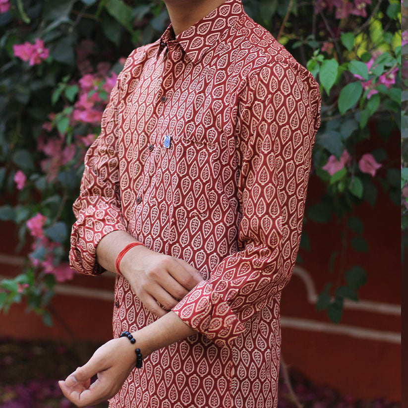 Sanganeri Handblock Print Shirt