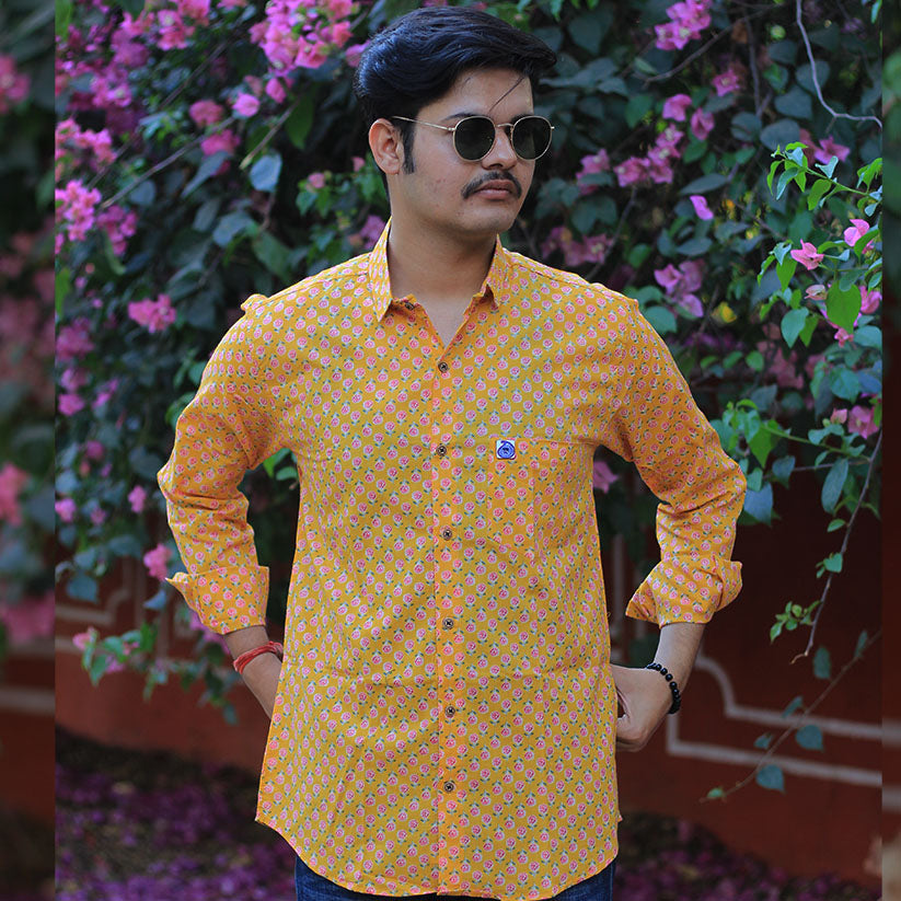 Sanganeri Handblock Print Shirt