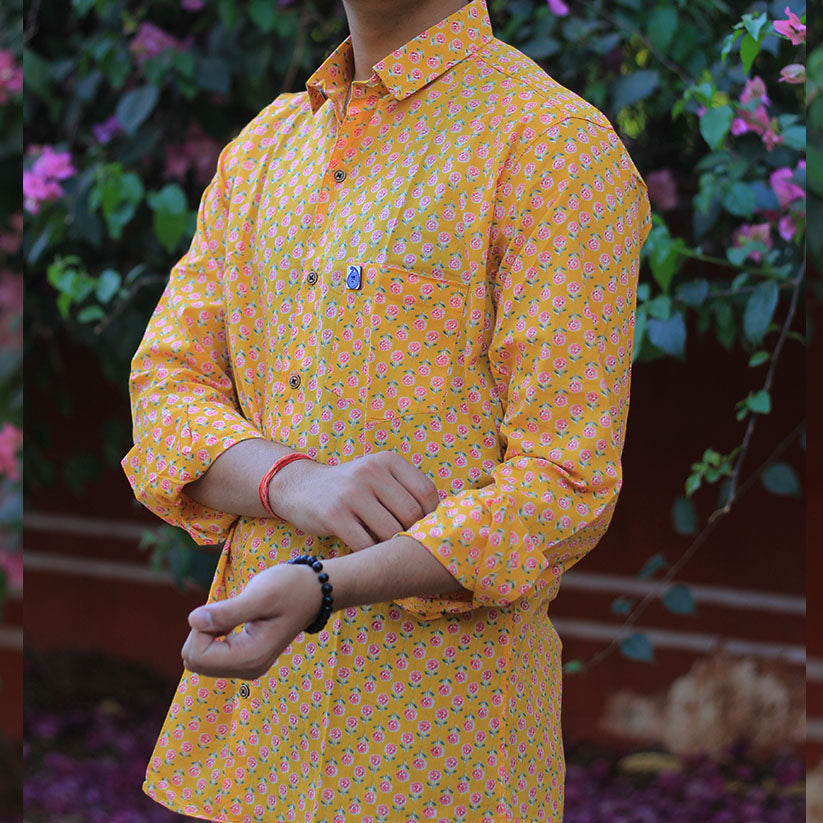 Sanganeri Handblock Print Shirt