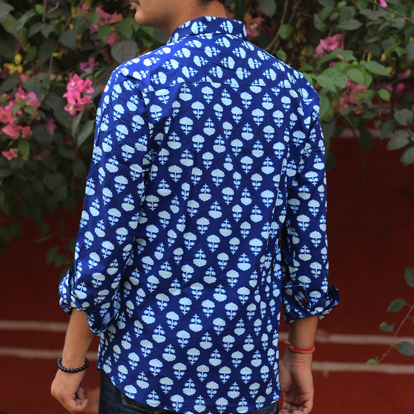 Sanganeri Handblock Print Shirt