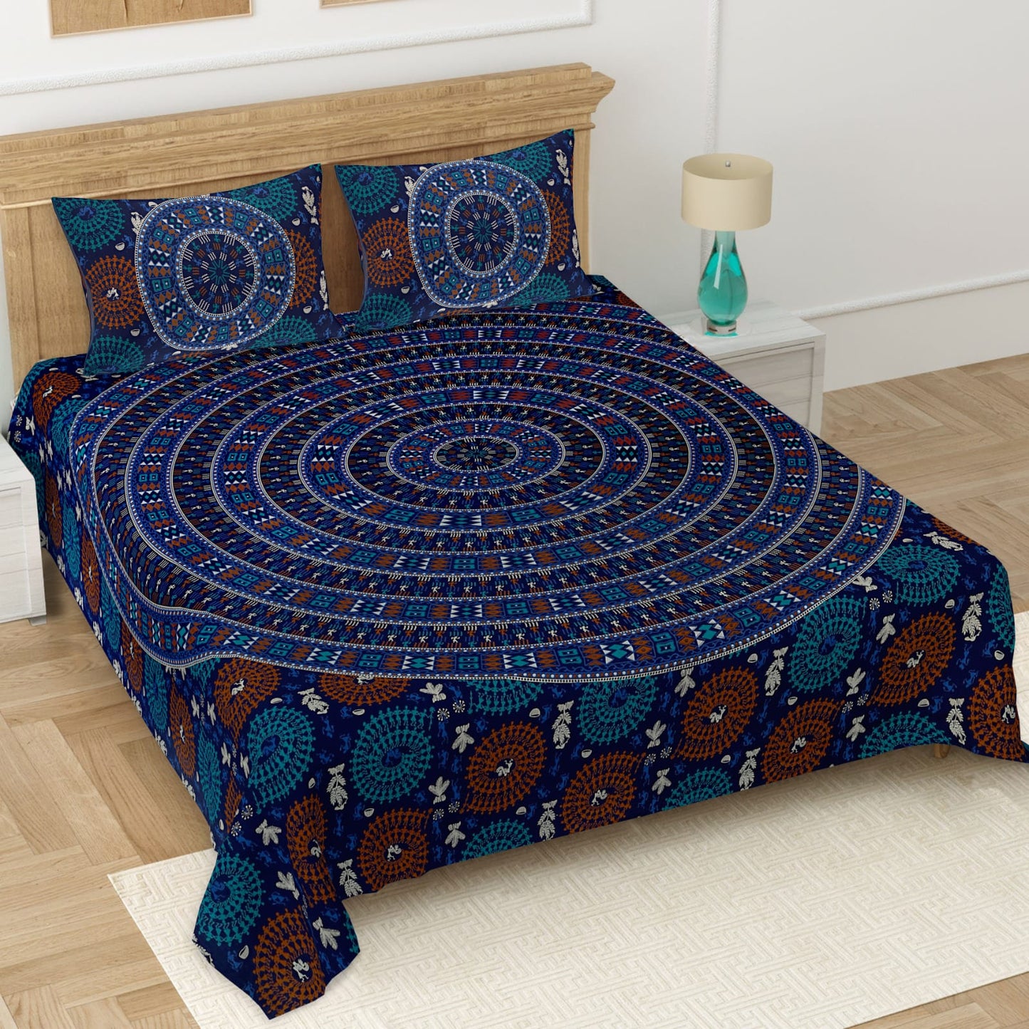 Double Bed sheet with 2 pillow covers
