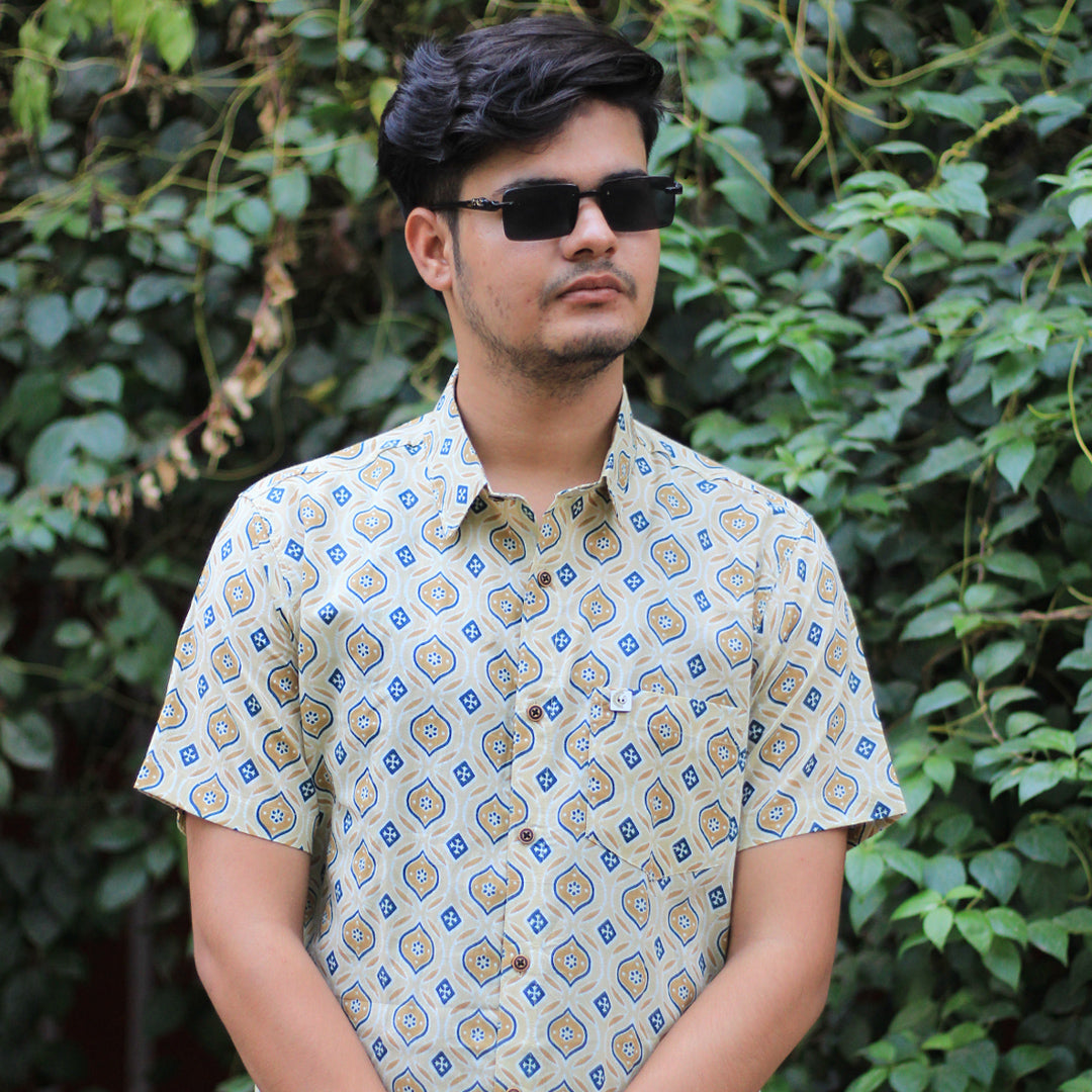 Sanganeri Handblock Print Shirt