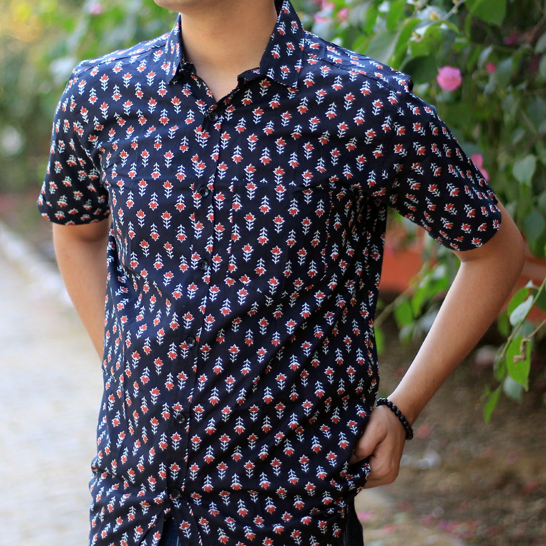 Sanganeri Handblock Print Shirt