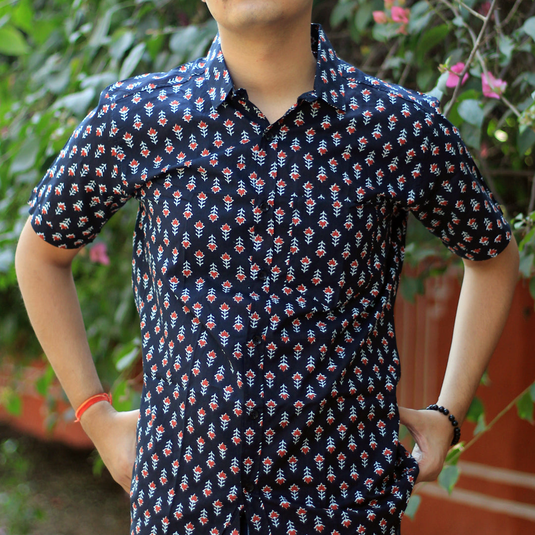 Sanganeri Handblock Print Shirt