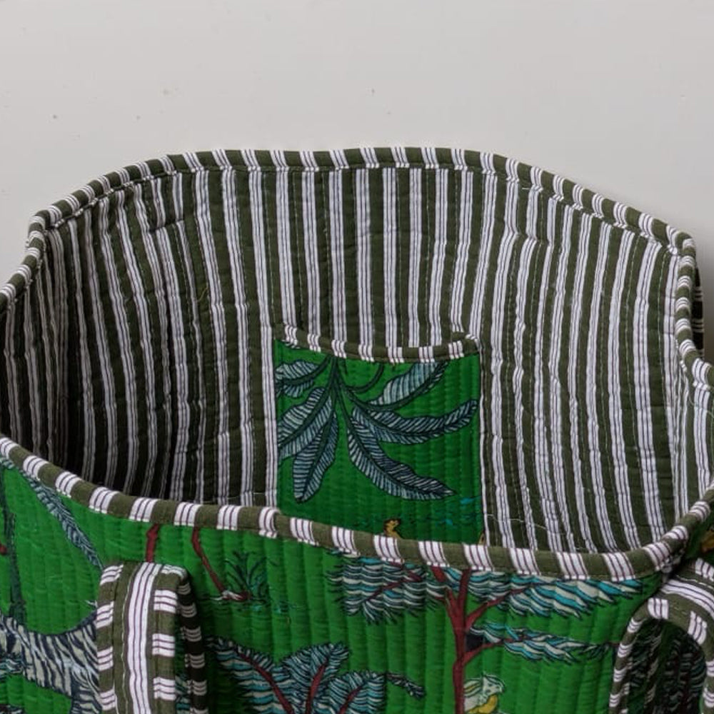 Handblock Printed Quilted Tote Bag without zip/button