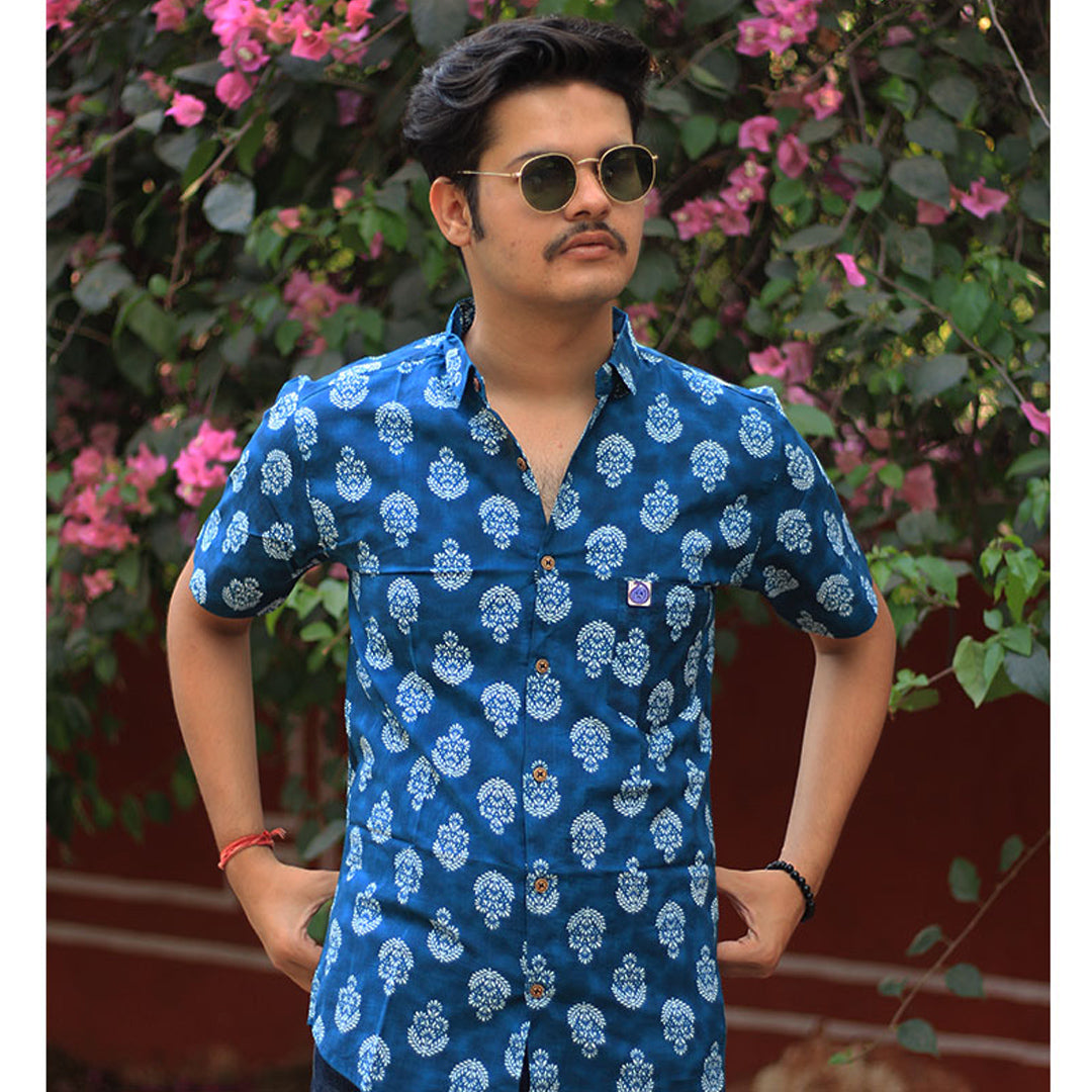 Sanganeri Handblock Print Shirt