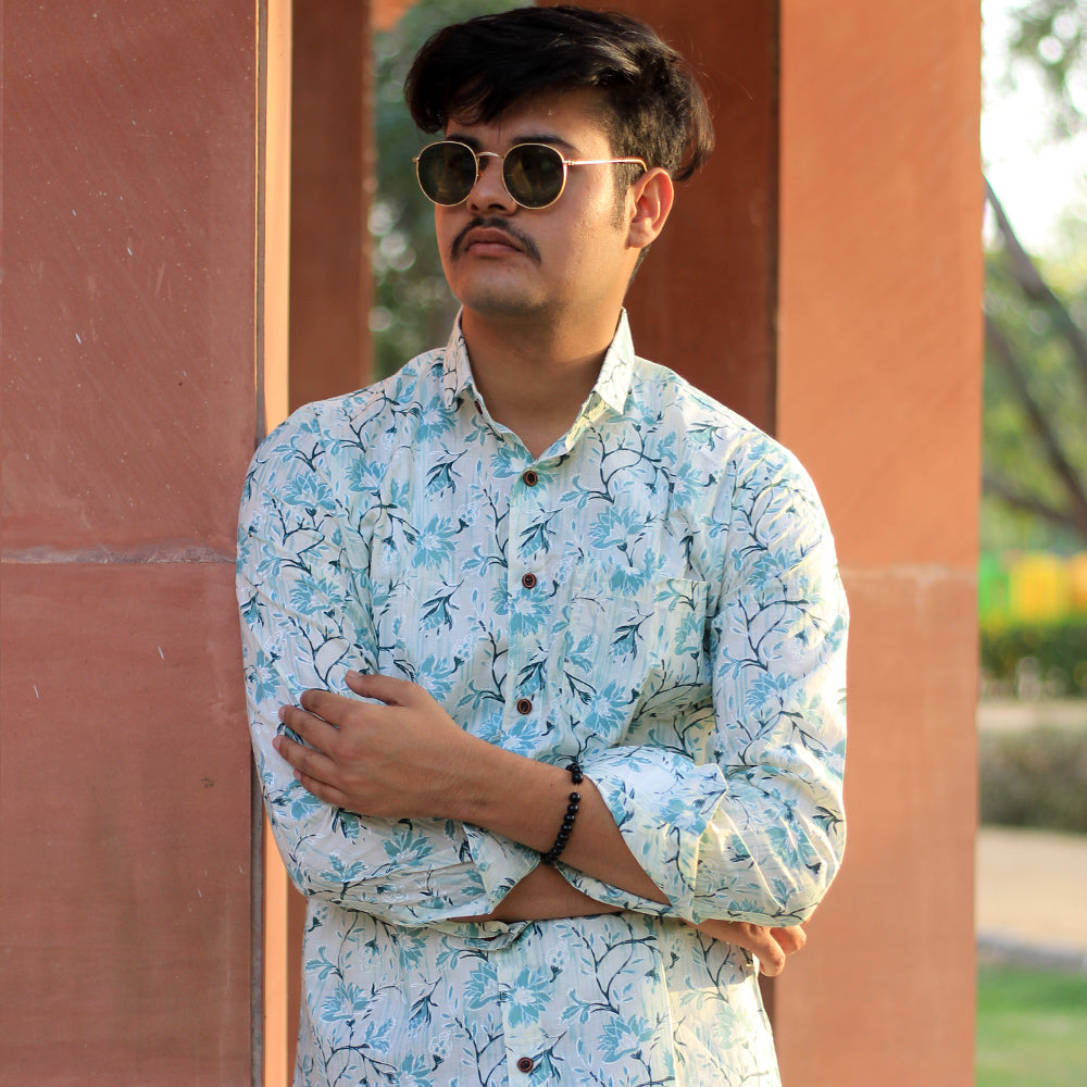 Sanganeri Handblock Print Shirt