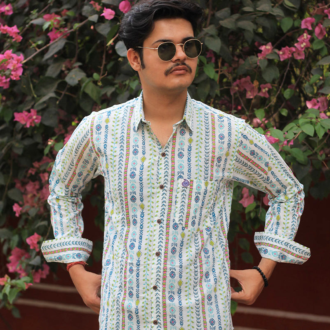 Sanganeri Handblock Print Shirt
