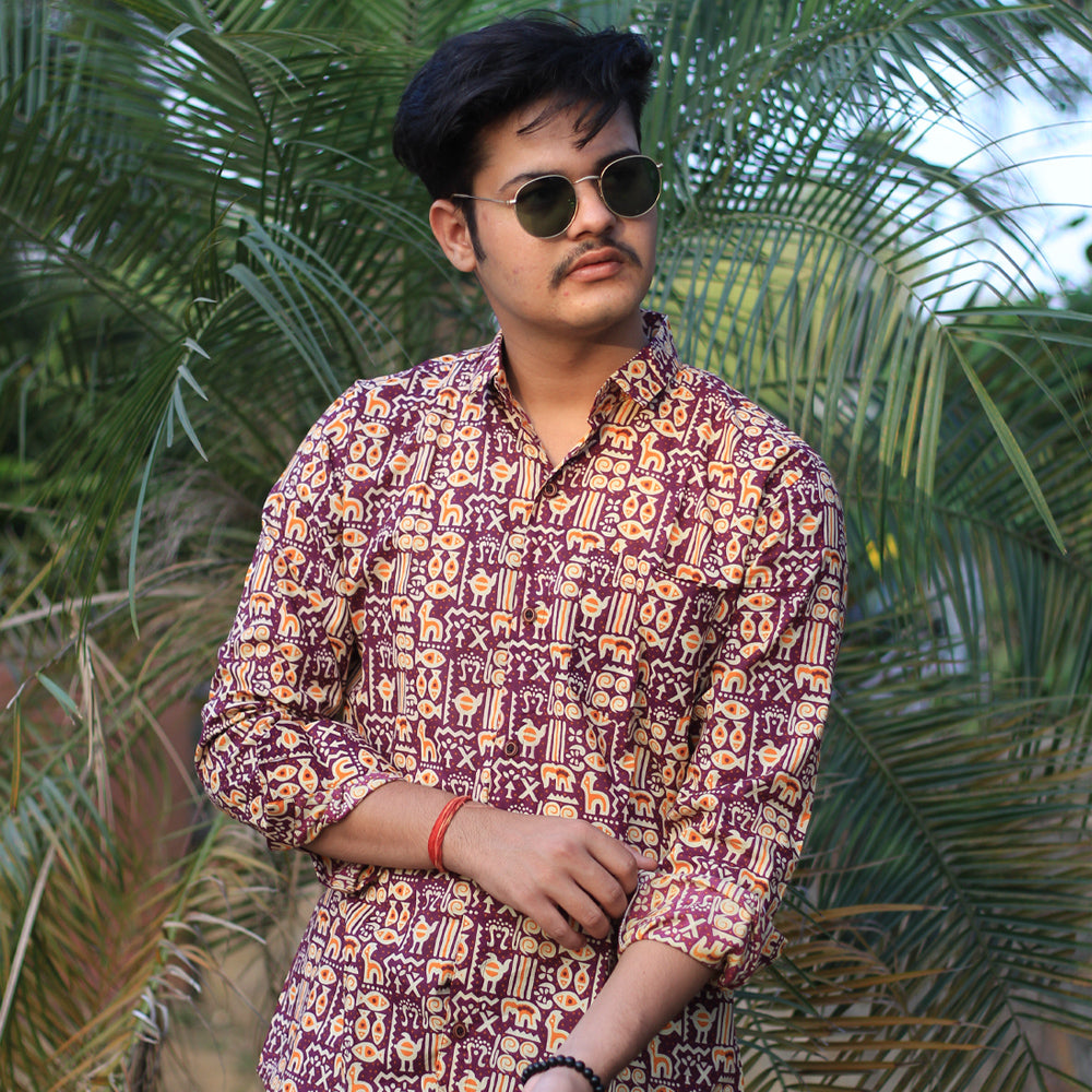 Sanganeri Handblock Print Shirt