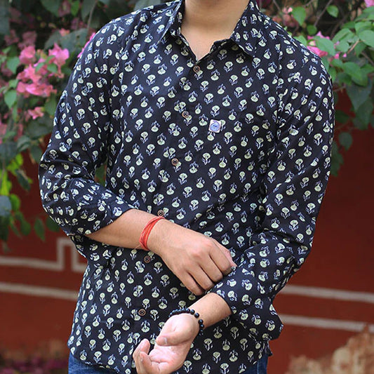 Sanganeri Handblock Print Shirt