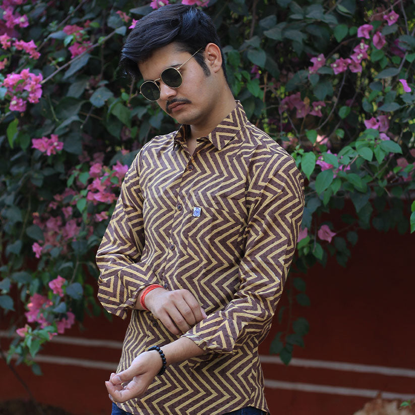 Sanganeri Handblock Print Shirt