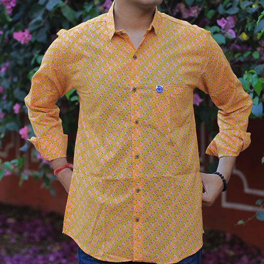 Sanganeri Handblock Print Shirt