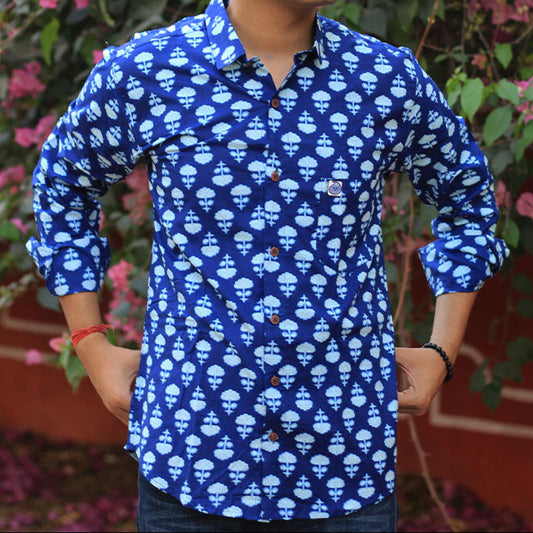 Sanganeri Handblock Print Shirt