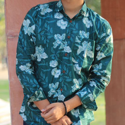 Sanganeri Handblock Print Shirt