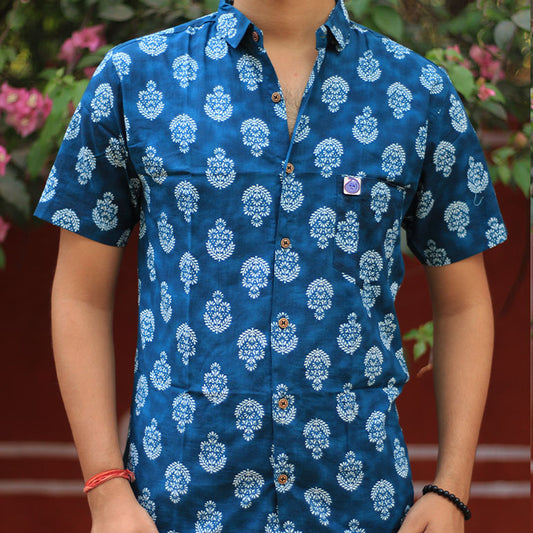Sanganeri Handblock Print Shirt