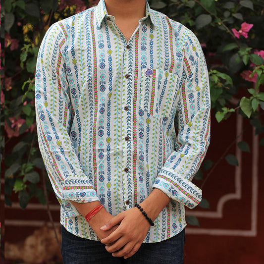 Sanganeri Handblock Print Shirt