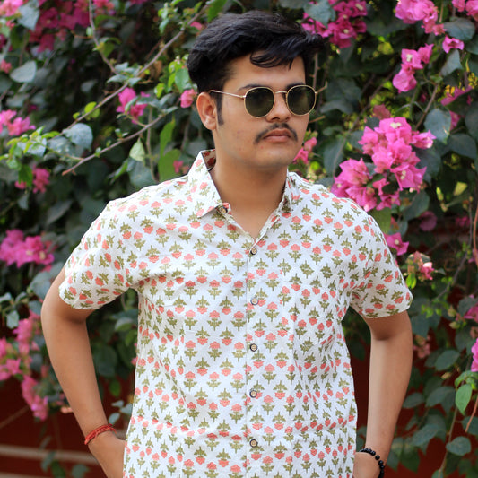 Sanganeri Handblock Print Shirt