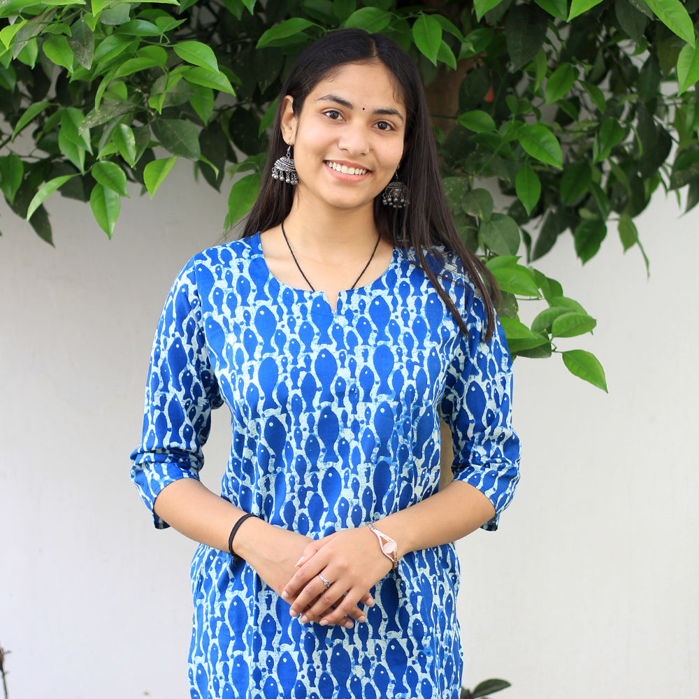 Women's(Girls) Cotton Printed Short Kurti
