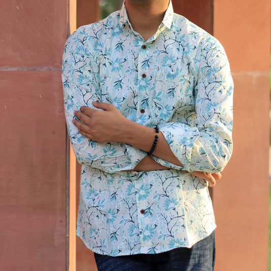 Sanganeri Handblock Print Shirt